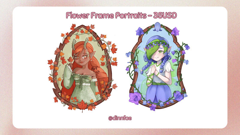 flower frame portrait